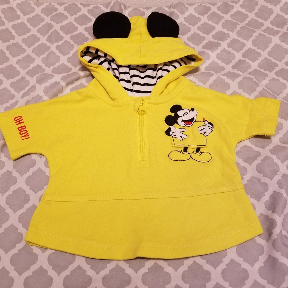 YELLOW BABY MICKEY HOODIE WITH EARS